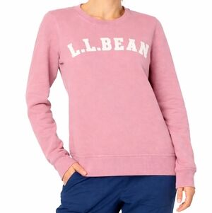 L.L.Bean | Dusty Pink Collegiate Logo Crewneck, Size S